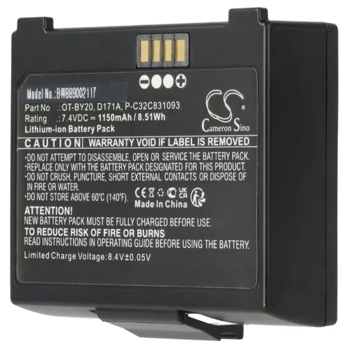 VHBW Drucker Akku OT-BY20, D171A, 2165069, P-C32C831093 - 1150 mAh 7,4 V Li-Ion