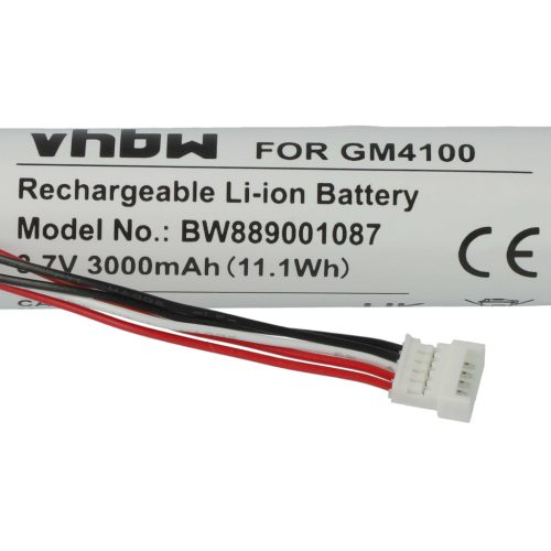 VHBW Battery Datalogic 128000894, BT-8, RBP-4000 - 3000 mAh 3.7 V Li-Ion