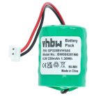 VHBW Alarmanlagen Akku GP250BVH5A6, CP300H, GP320BVH5A6 - 230 mAh 6 V NiMH