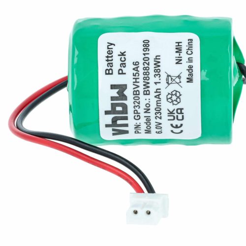VHBW Alarmanlagen Akku GP250BVH5A6, CP300H, GP320BVH5A6 - 230 mAh 6 V NiMH