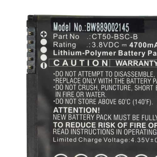 VHBW Mobile Computer Battery CT50-BSC-B, 318-055-018 - 4700 mAh 3.8 V Li-Polymer
