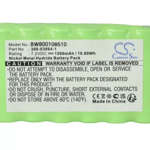 VHBW Mobilcomputerakku Bentel BW-B72K - 1500 mAh 7,2 V NiMH