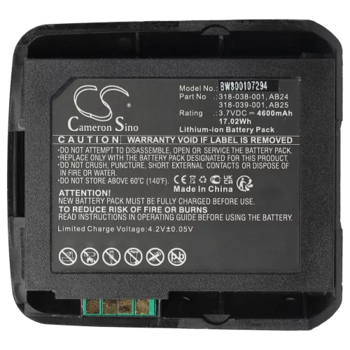 VHBW Akku Intermec 1015AB02, 318-038-001 - 4600 mAh 3,7 V Li-Ion