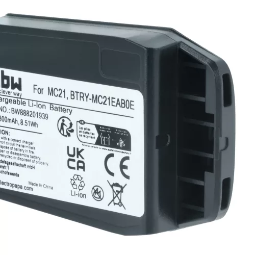 VHBW Handcomputer Akku 82-105612-01, BTRY-MC21EAB0E, 82-150612-01 - 2300 mAh 3,7 V Li-Ion