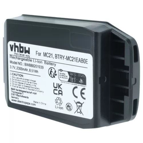 VHBW Handcomputer Akku 82-105612-01, BTRY-MC21EAB0E, 82-150612-01 - 2300 mAh 3,7 V Li-Ion