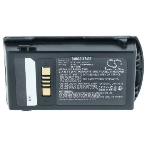 VHBW Akkumulátor Motorola BTRY-MC32-01-01 helyett - 6800 mAh 3,7 V Li-Ion