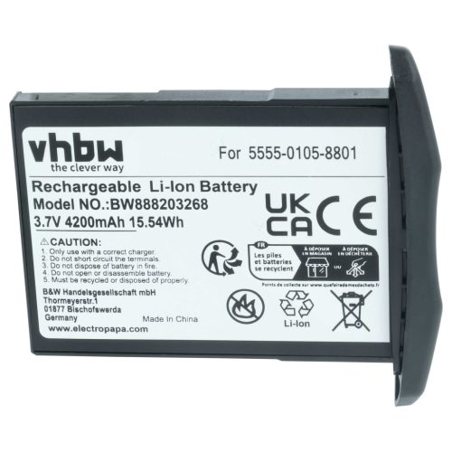 VHBW Kézi számítógép akkumulátor NCR Orderman 5555-0105-8801 - 4200 mAh 3,7 V Li-Ion
