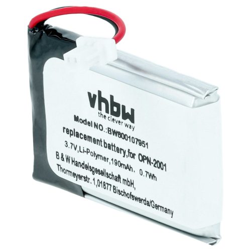 VHBW Battery for Opticon OPN-2001 replacement - 190 mAh 3.7 V Li-polymer