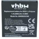 VHBW Battery Pax IS524, IS133 - 2000 mAh 7.4 V Li-polymer