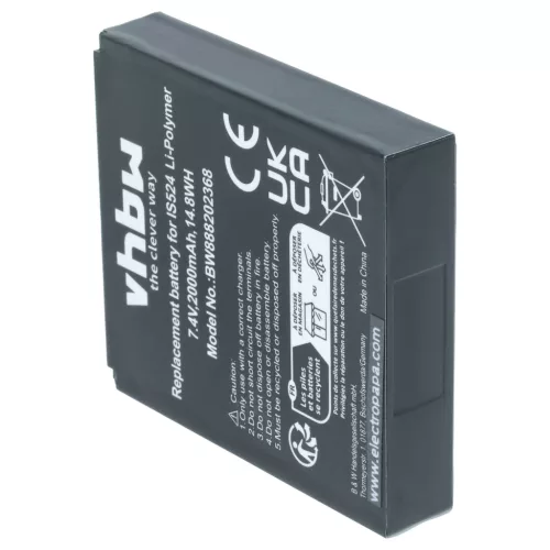 VHBW Battery Pax IS524, IS133 - 2000 mAh 7.4 V Li-polymer