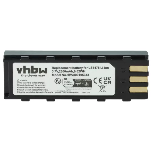 VHBW Akku Leuze 50120448 für Symbol Barcode-Scanner - 2600 mAh 3,7 V Li-Ion