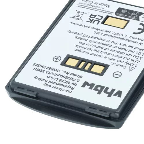 VHBW Mobile computer battery BTRY-MC55EAB02, 82-111094-01, U60493 - 3600 mAh 3.7 V Li-Ion