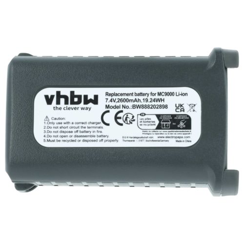 VHBW Handheld Computer Battery 21-65587-02, 21-65587-01, 21-61261-01 - 2600 mAh 7.4 V Li-Ion