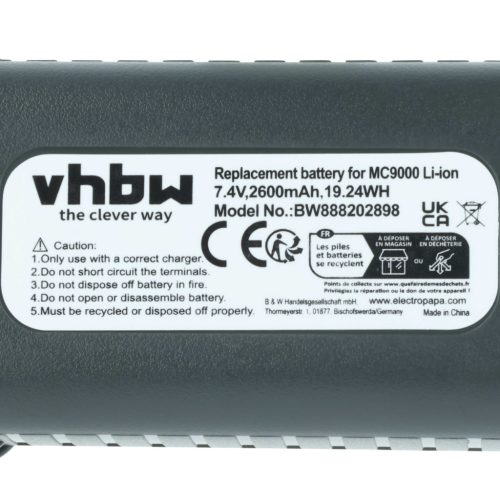VHBW Handheld Computer Battery 21-65587-02, 21-65587-01, 21-61261-01 - 2600 mAh 7.4 V Li-Ion