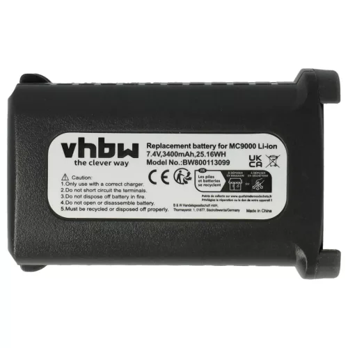 VHBW Handcomputer Akku 21-65587-02, 21-61261-01, 21-65587-01 - 3400 mAh 7,4 V Li-Ion