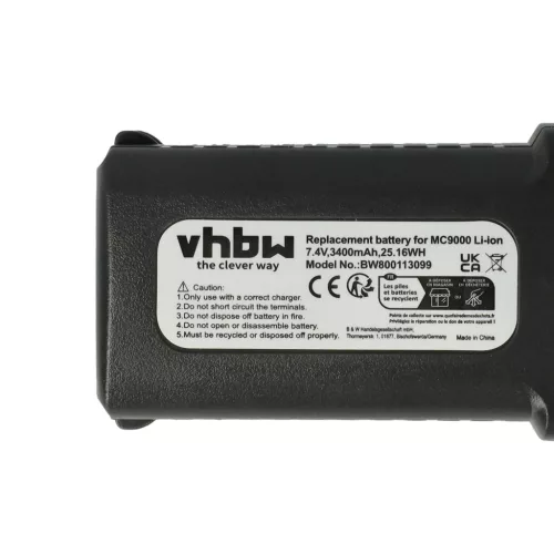 VHBW Handcomputer Akku 21-65587-02, 21-61261-01, 21-65587-01 - 3400 mAh 7,4 V Li-Ion