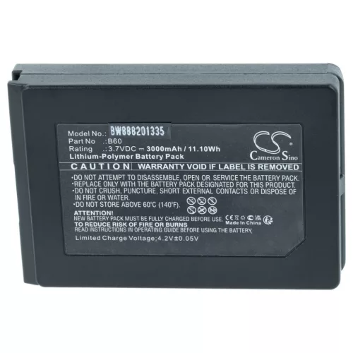 VHBW Akkumulátor Vectron B60 helyettesítő - 3000 mAh 3,7 V Li-polymer