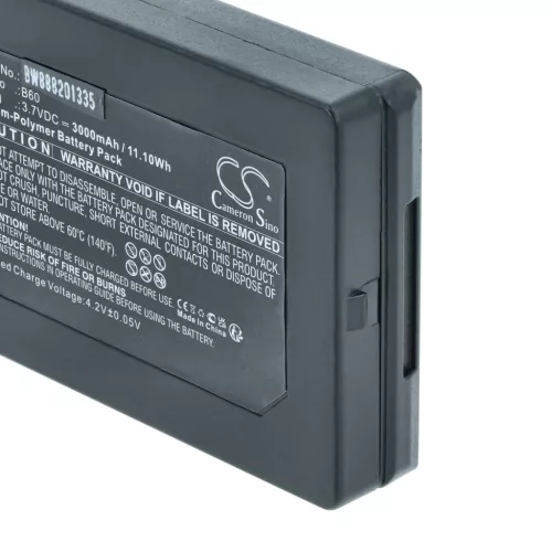 VHBW Akkumulátor Vectron B60 helyettesítő - 3000 mAh 3,7 V Li-polymer