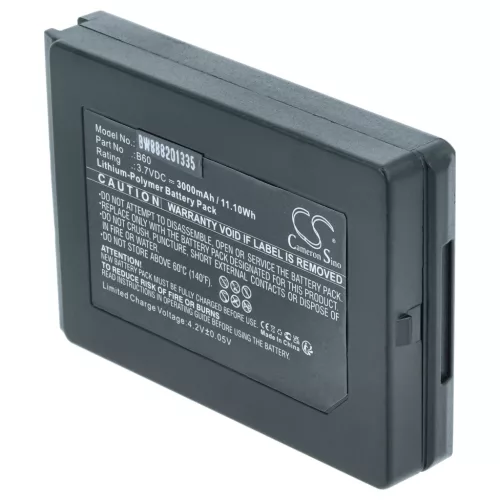 VHBW Akkumulátor Vectron B60 helyettesítő - 3000 mAh 3,7 V Li-polymer