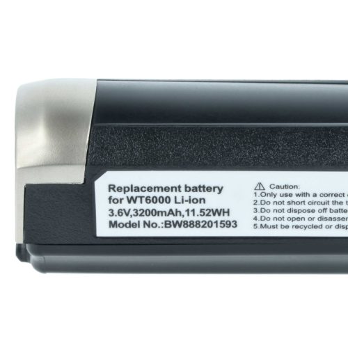 VHBW Battery Zebra BTRY-NWTRS-50MA-01 replacement - 3200 mAh 3.6 V Li-Ion