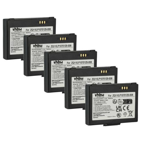 VHBW Akkumulátor Bixolon K409-00007A, PBP-R200 - 1100 mAh 7,4 V Li-Ion