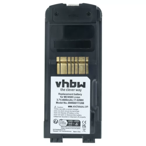 VHBW Battery Symbol 82-111636-01, BTRY-MC95IABA0 - 4600 mAh 3.7 V Li-Ion