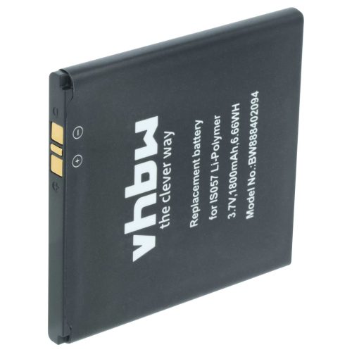 VHBW Akkumulátor Pax IS057 Angelcare vonalkódolvasóhoz - 1800 mAh 3,7 V Li-polymer