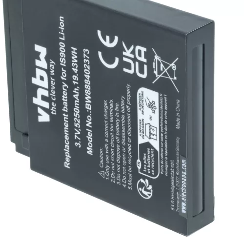 VHBW Card Reader Battery Pax IS900 - 5250 mAh 3.7 V Li-Ion