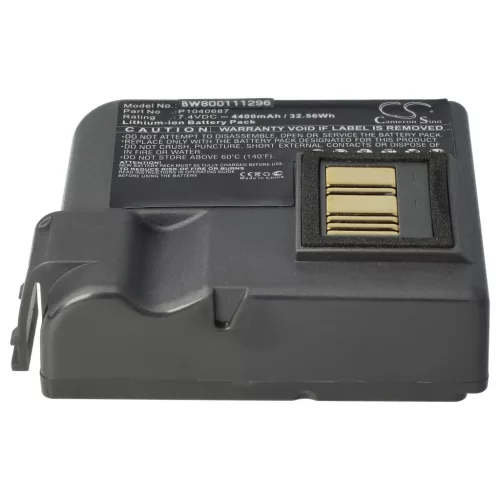 VHBW Printer Battery Zebra BTRY-MPP-68MA1-01, P1050667-016, P1040687 - 4400 mAh 7.4 V Li-Ion