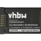 VHBW Battery Aastra 23-001080-00, 23-001059-00 - 800 mAh 3.7 V Li-Ion