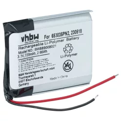   Vezeték nélküli fejhallgató akkumulátor Anker 230518, 653035PN2 helyett - 720 mAh 3.7 V Li-polimer