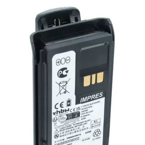 Rádió akkumulátor Motorola PMNN4407A, PMNN4807, PMNN4807A, PMNN4407 helyett - 2150 mAh 8.4 V Li-Ion + Övcsipesz