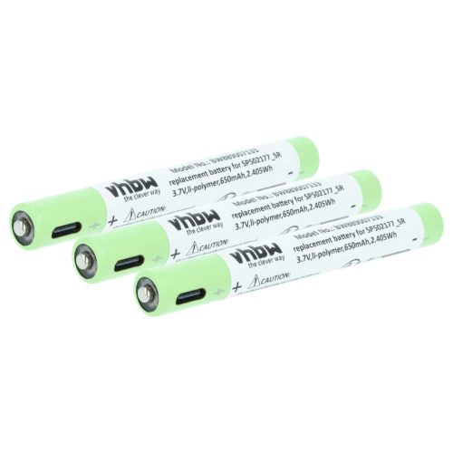 VHBW Taschenlampenakku SP502177_SR - 650 mAh 3,7 V Li-Polymer