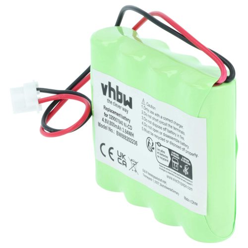 VHBW Emergency Lighting Battery 4BD-AA800BT, 329067840, 513141006 - 800 mAh 4.8 V NiCd