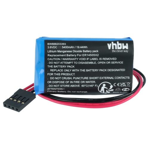 VHBW CNC controller Battery 2XSL360/131 - 5400 mAh 3.6 V Li-SOCl2