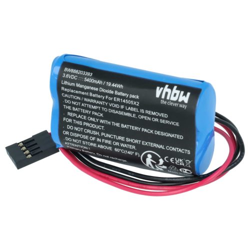 VHBW CNC controller Battery 2XSL360/131 - 5400 mAh 3.6 V Li-SOCl2