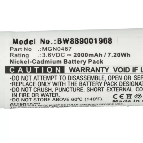 VHBW Emergency Lighting Battery OVA TD110431 - 2000 mAh 3.6 V NiCd