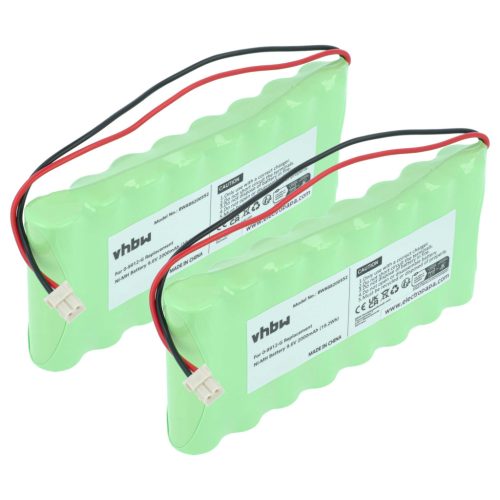 VHBW Alarmanlagen Akku Visonic 100729, 103-300672, GP130AAH6BMX, 0-9912-G - 2000 mAh 9,6 V NiMH