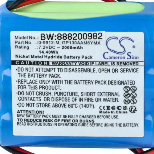 VHBW Alarmanlagenakku BT GP100AAS6YMX, GP130AAM6YMX, GP220AAM6YMX - 2000 mAh 7,2 V NiMH