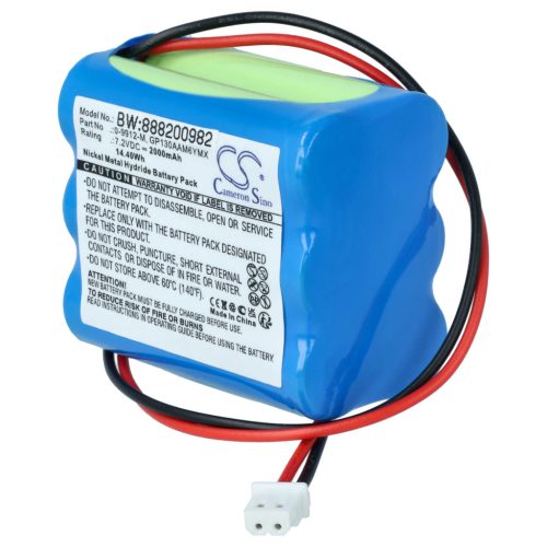VHBW Alarmanlagenakku BT GP100AAS6YMX, GP130AAM6YMX, GP220AAM6YMX - 2000 mAh 7,2 V NiMH