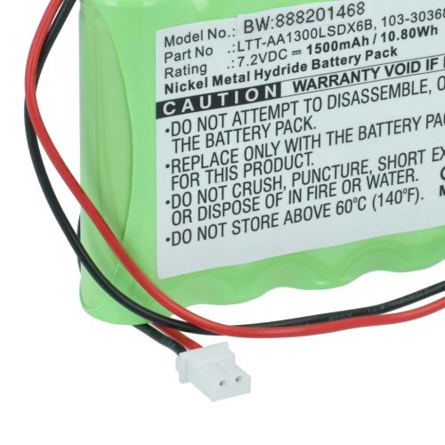 VHBW Alarmanlagenakku BAT301179, 103-303689, 103-300691, 103-301179 - 1500 mAh 7,2 V NiMH