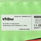 VHBW Alarmanlagen Akku Visonic 100729, GP220AAH8BMX, GP130AAH6BMX - 2200 mAh 9,6 V NiMH