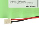 VHBW Alarmanlagen Akku Visonic 100729, GP220AAH8BMX, GP130AAH6BMX - 2200 mAh 9,6 V NiMH