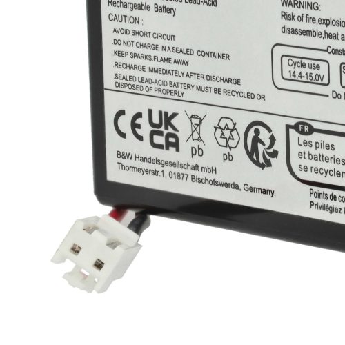 VHBW Universeller Akku MP0.8-12H Ersatz - 800 mAh 12 V AGM