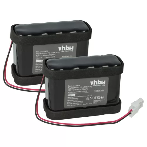 VHBW Sliding Gate Battery Besam 33550475, 550473, 45A020BA00004, 550475 - 1500 mAh 12 V NiMH