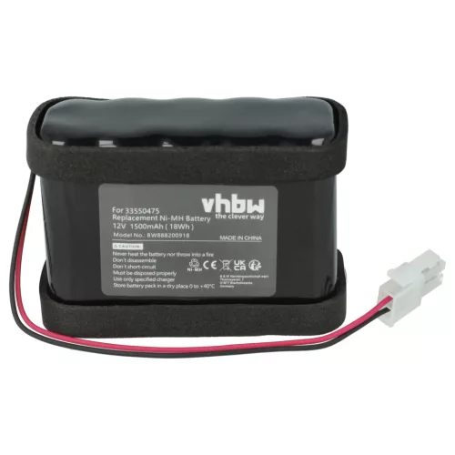 VHBW Sliding Gate Battery Besam 33550475, 550473, 45A020BA00004, 550475 - 1500 mAh 12 V NiMH