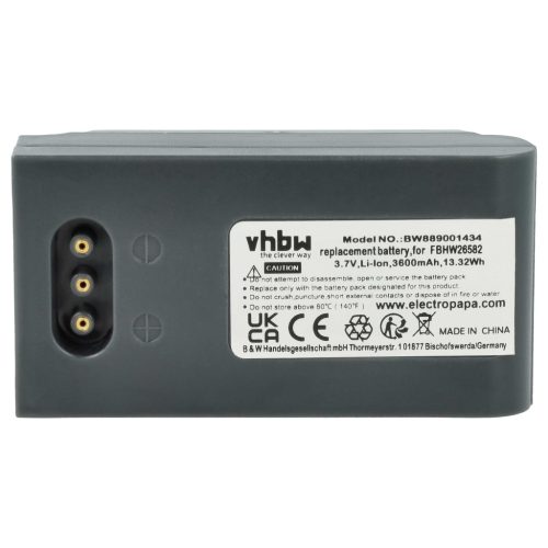 VHBW Mobile computer Battery FBHW26582 - 3600 mAh 3.7 V Li-Ion