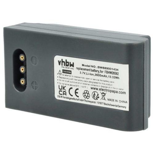 VHBW Mobile computer Battery FBHW26582 - 3600 mAh 3.7 V Li-Ion