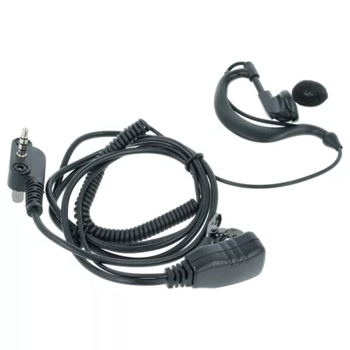 VHBW Radio Headset Yaesu Vertex VX-130 - "Call Receiving Button", Clip Mount