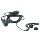 VHBW Radio Headset Yaesu Vertex VX-130 - "Call Receiving Button", Clip Mount